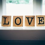 Love decor on the window