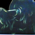 white and blue light illustration